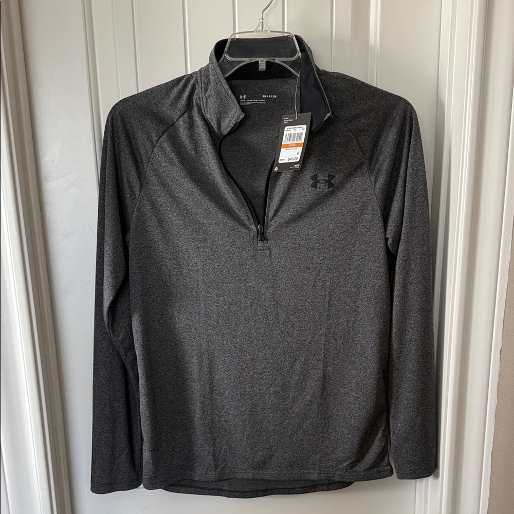 Under Armour Charcoal Gray Quarter-Zip Top